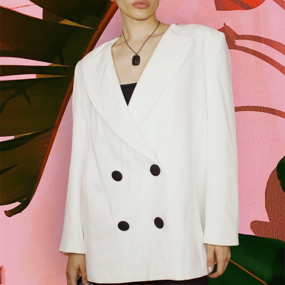 Anine Bing & Helena Christensen White Blazer